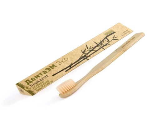Щетка зубная «ДентаЭМ» Эко - средней жесткости из натурального бамбука